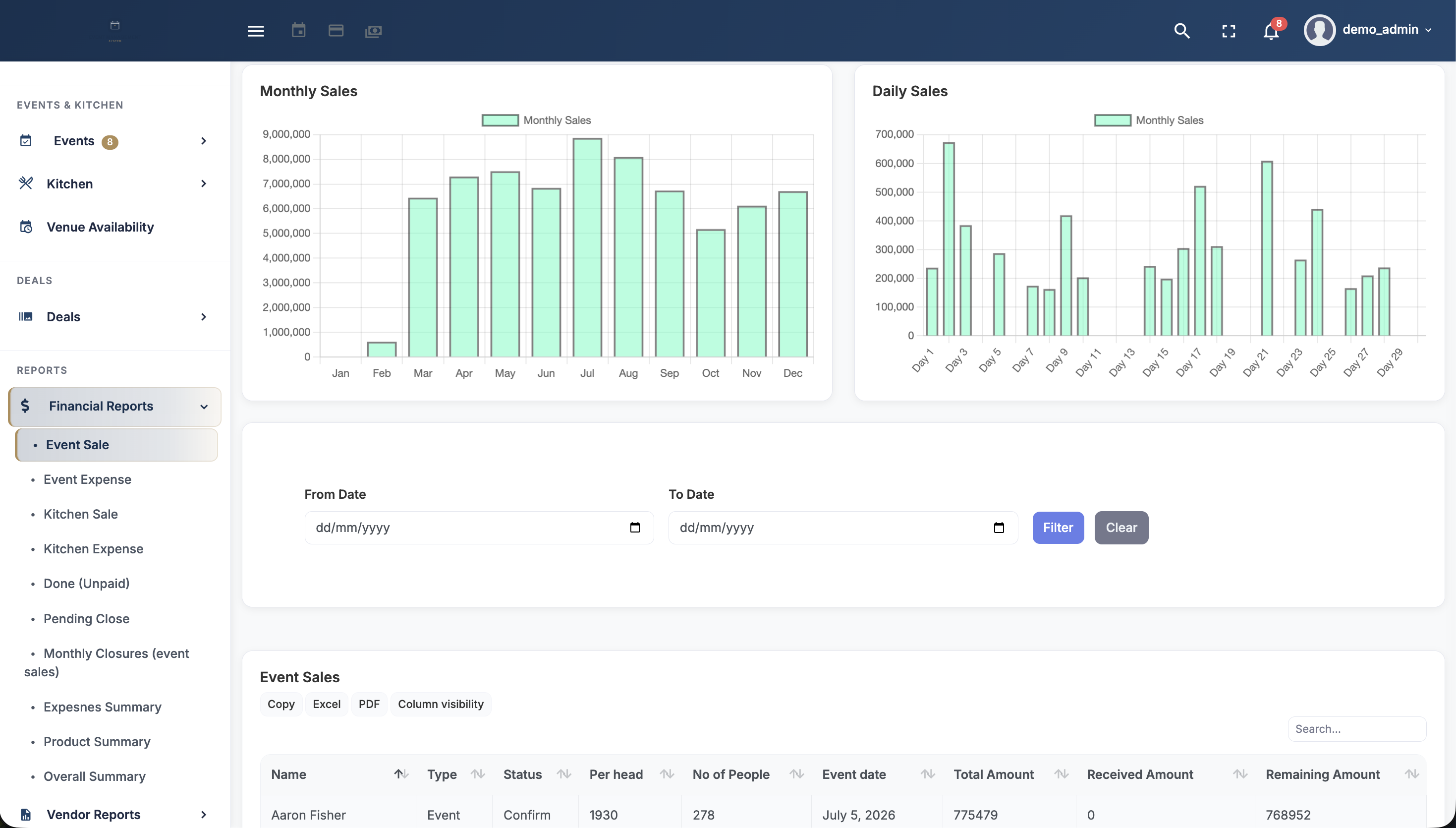 Event Management System screenshot 5